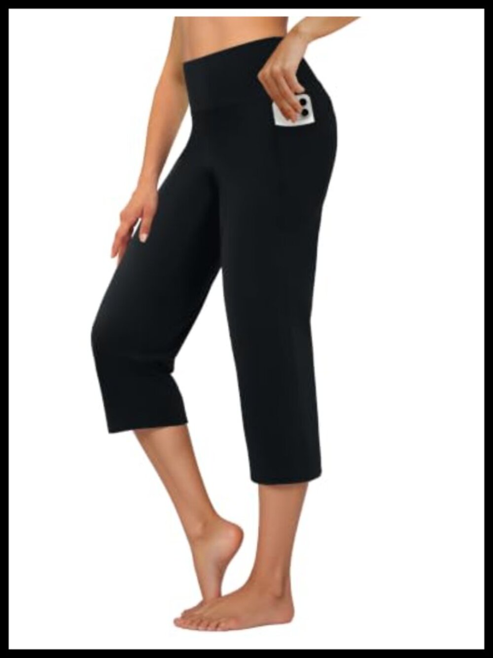 Capri Yoga Pants Women High Waist Crop Leggings with Pockets Buttery Soft